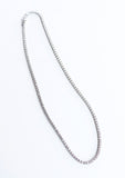 925 Silver Necklace Tennis White CZ 3mm