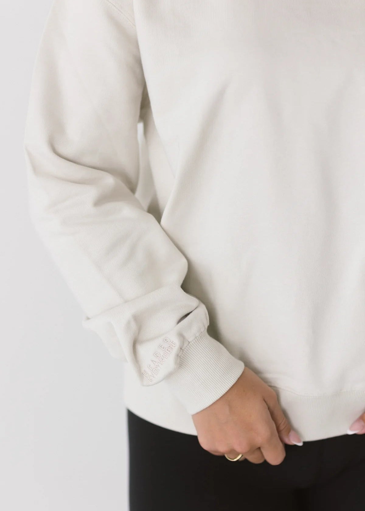 Headed Everywhere Runway Mock Sweatshirt | Ivory
