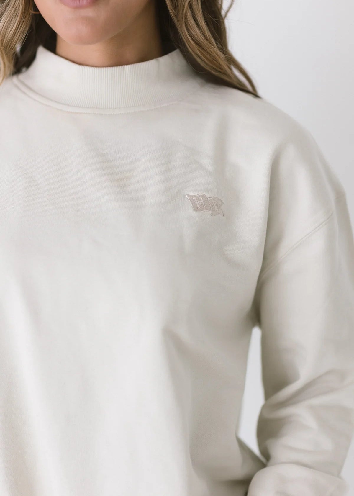 Headed Everywhere Runway Mock Sweatshirt | Ivory