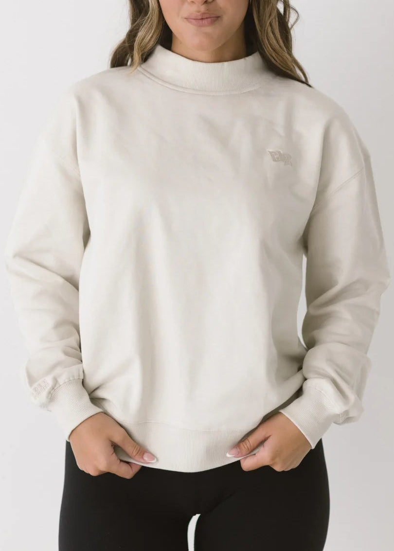 Headed Everywhere Runway Mock Sweatshirt | Ivory