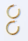 5-5.5mm Gold Hoop Brass Earring 35mm