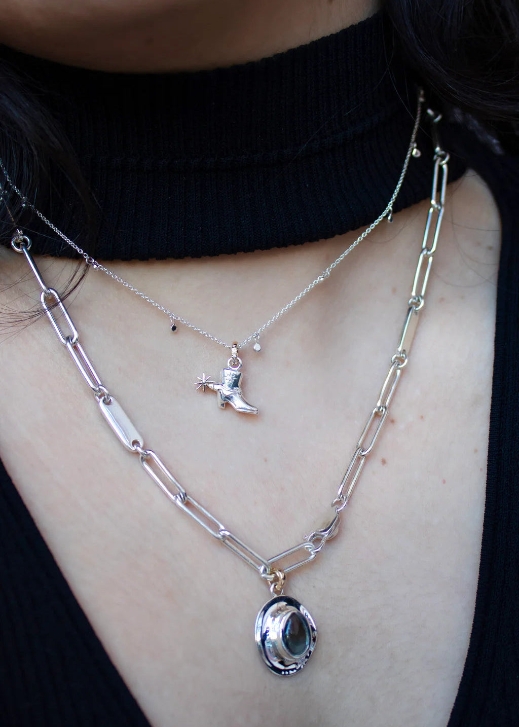 SCOSHA The Spur Spin Charm in Sterling Silver