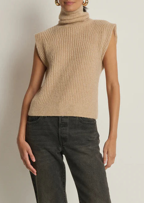 Nation LTD Isha Turtleneck Tank | Shiny Moonbeam