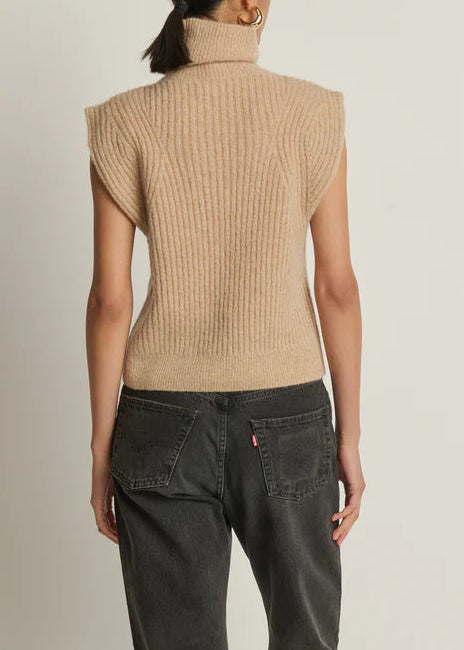 Nation LTD Isha Turtleneck Tank | Shiny Moonbeam