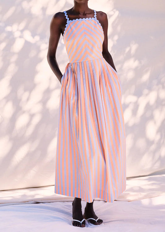 Saylor Imelda Dress | Blue / Peach