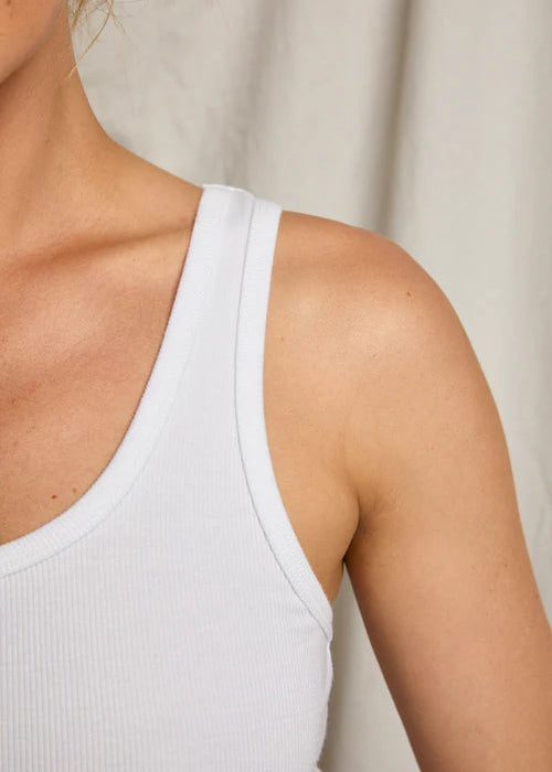 Perfect White Tee London Ribbed Tank | White
