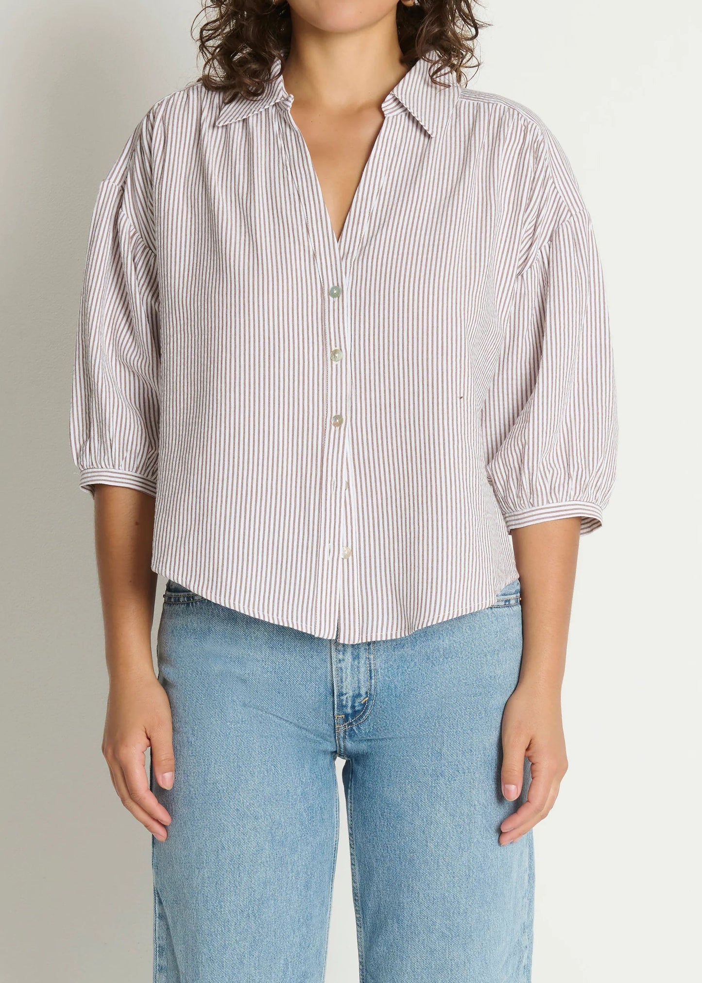 Nation LTD Jaynee Blouse Shirt | Praline Stripe