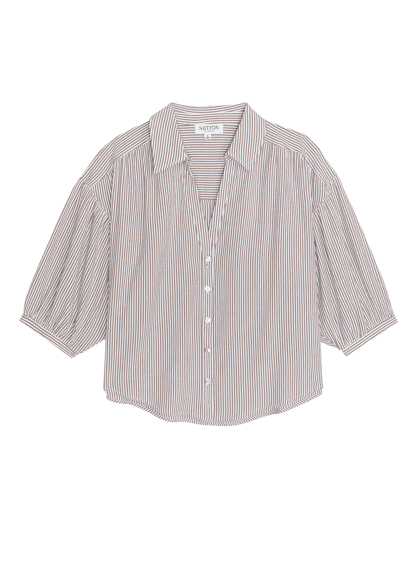 Nation LTD Jaynee Blouse Shirt | Praline Stripe