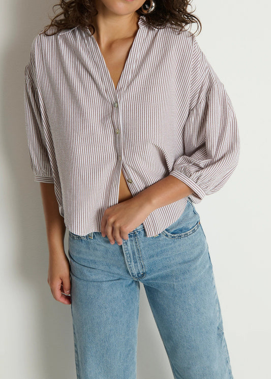 Nation LTD Jaynee Blouse Shirt | Praline Stripe