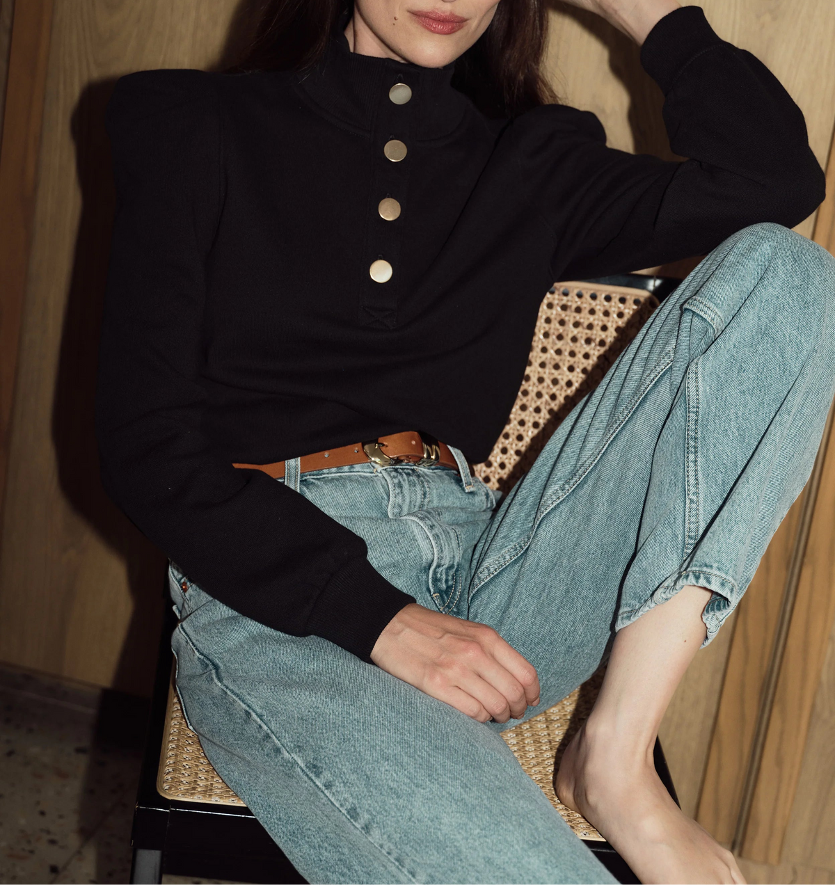 Nation LTD Jessie Sweatshirt | Jet Black