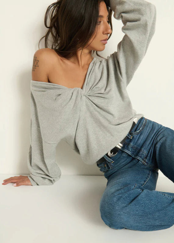 Nation LTD Jolie Sweater | Heather Grey