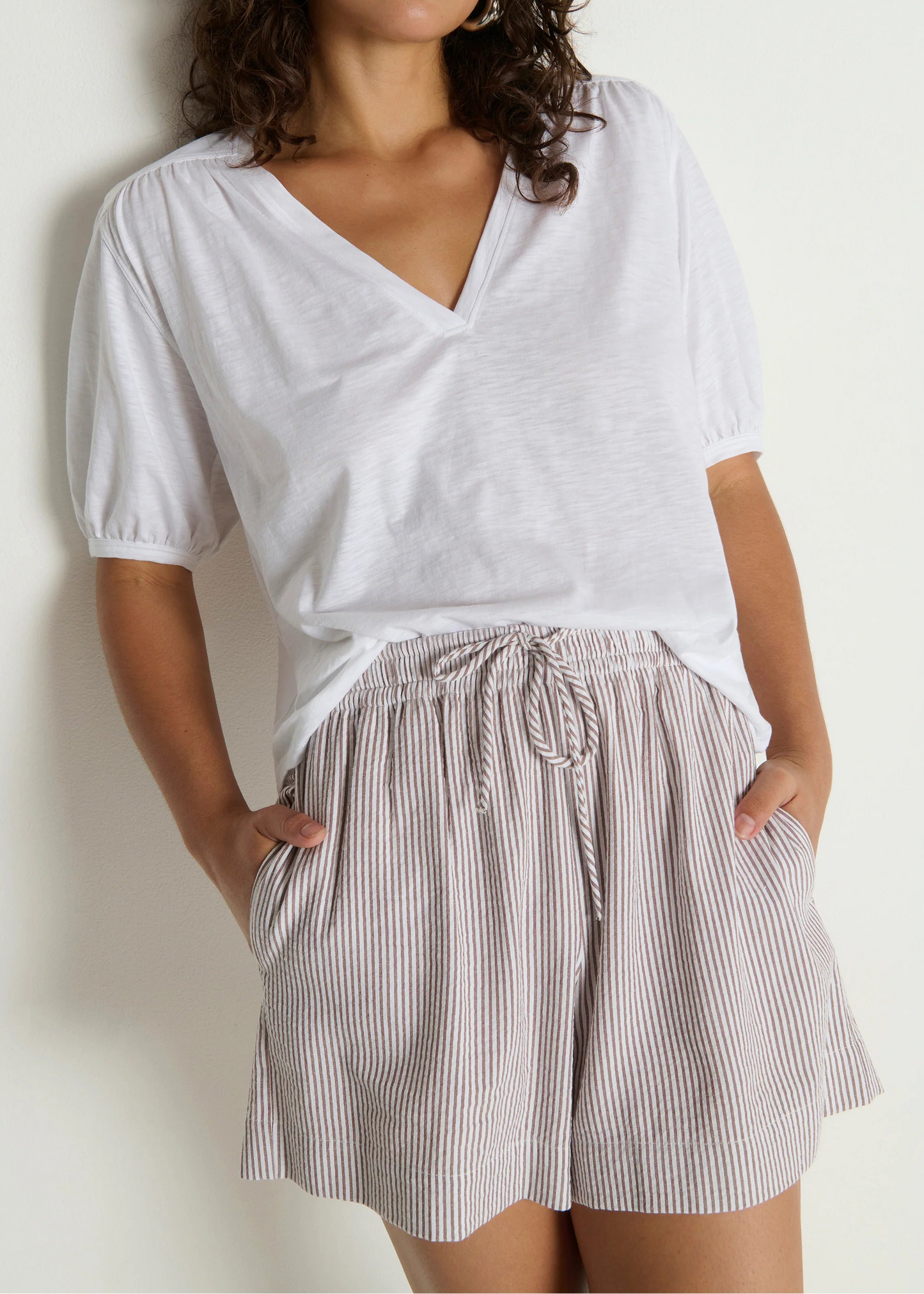 Nation LTD Josie Short | Praline Stripe