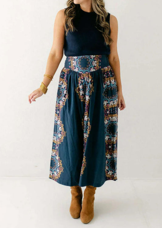 Cleobella Esmeralda Ankle Skirt | Venezia Blue
