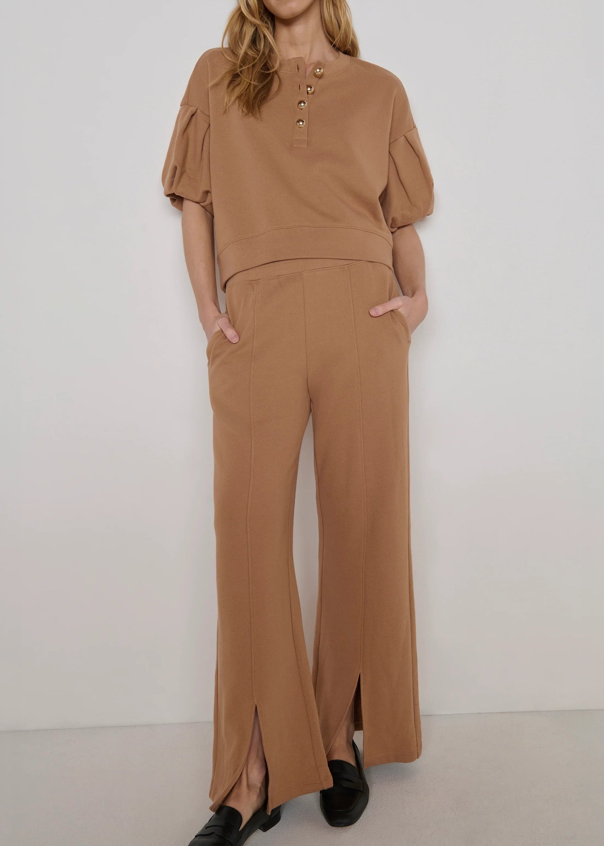 Nation LTD Lincoln Front Slit Knit Pant | Palo Santo