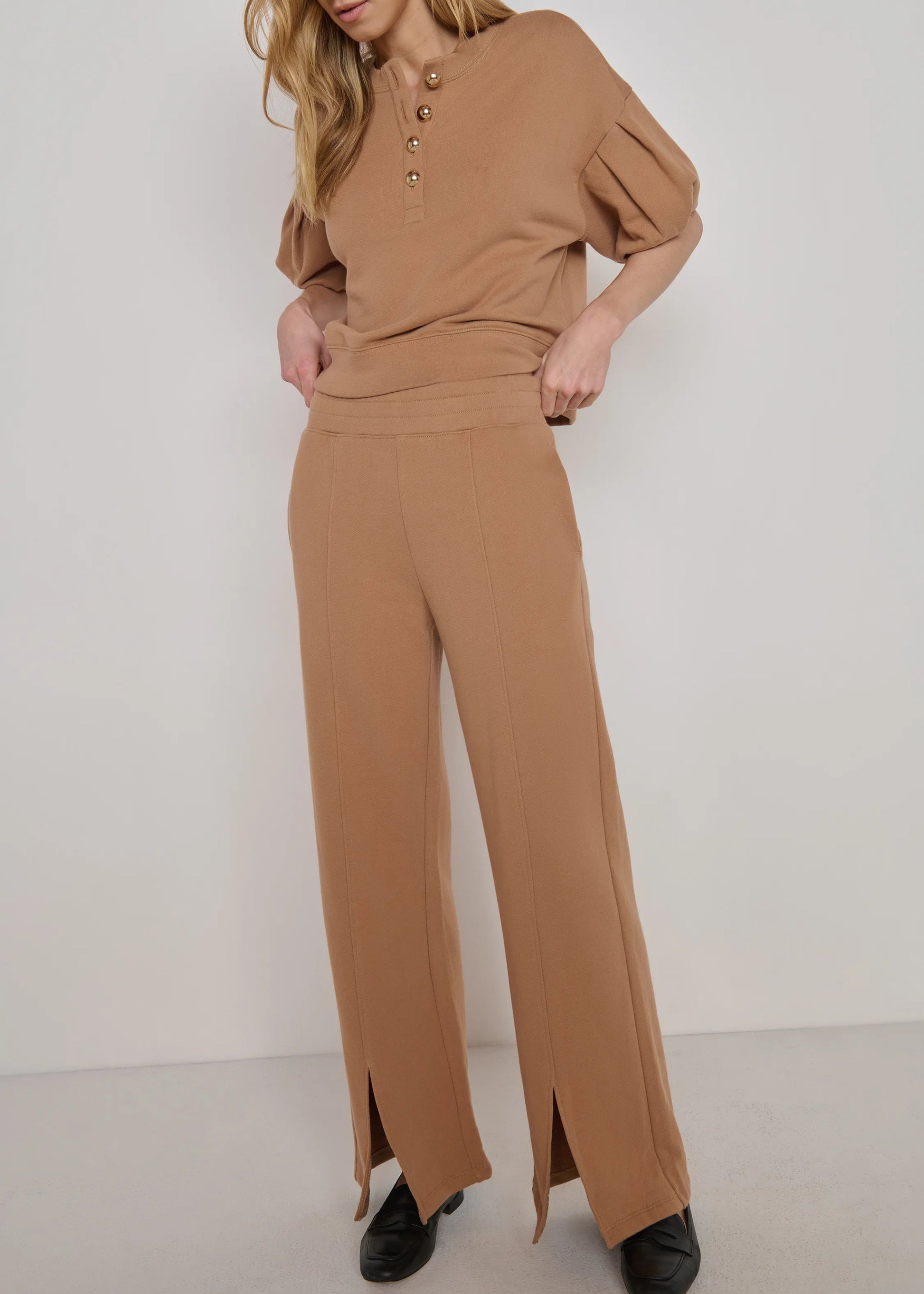 Nation LTD Lincoln Front Slit Knit Pant | Palo Santo