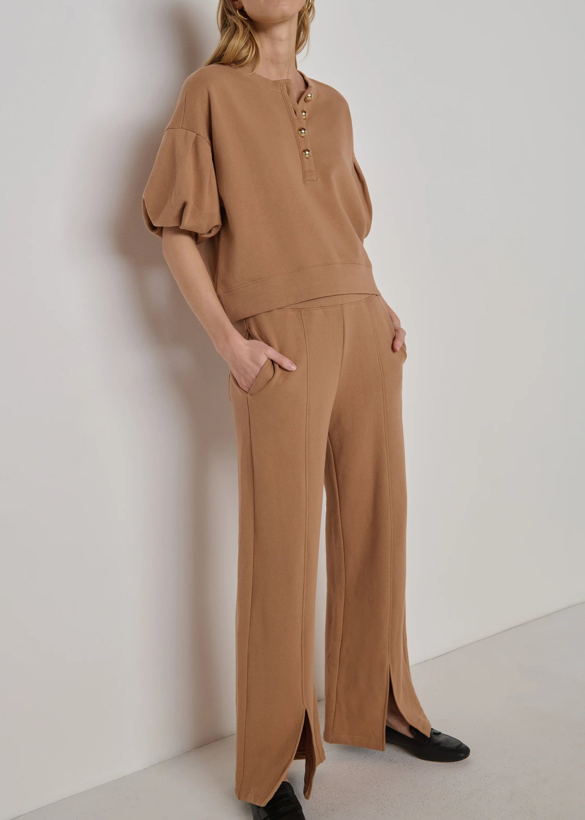 Nation LTD Lincoln Front Slit Knit Pant | Palo Santo