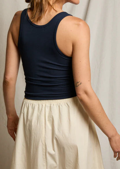 Perfect White Tee London Ribbed Tank | Navy