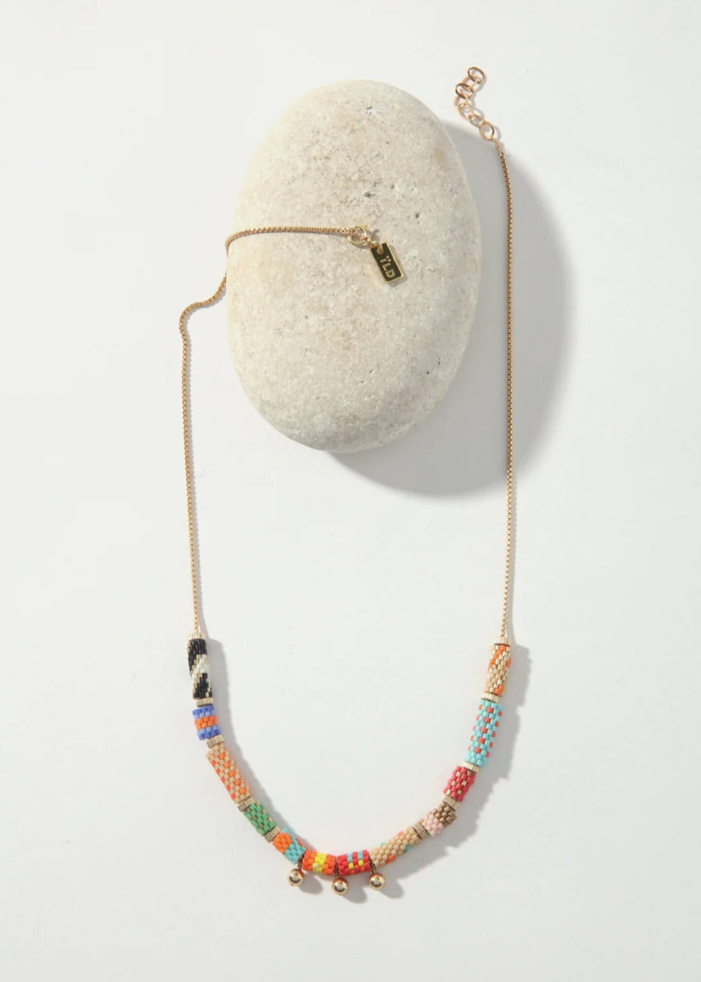 Iwona Ludyga LaLoba Necklace - Woven Beads on Chain Short
