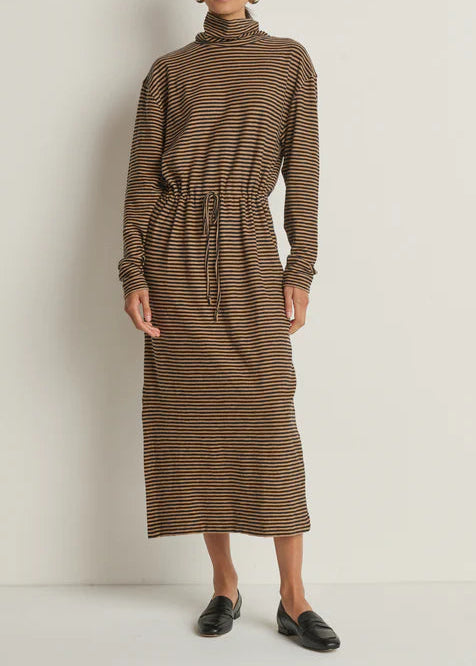Nation LTD Mariel Dress | Mini Cocoa Stripe