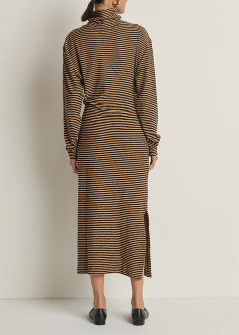 Nation LTD Mariel Dress | Mini Cocoa Stripe