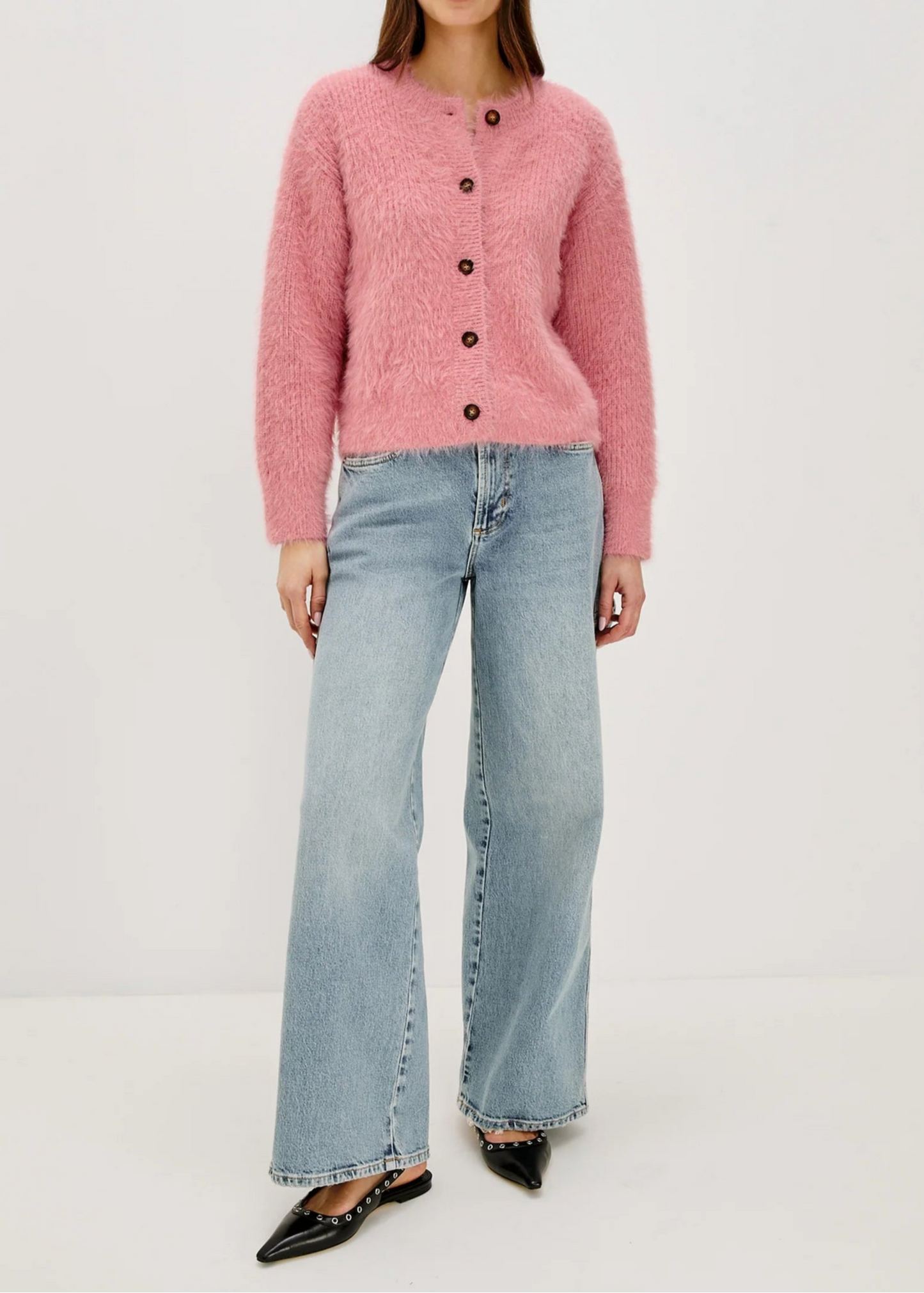 Rails Melo Cardigan | Heather Pink