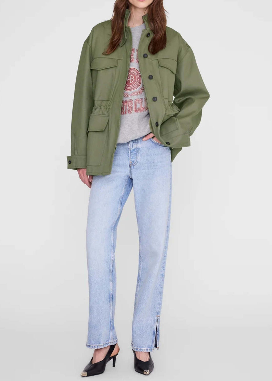 Anine Bing Miles Sweatshirt Collegiate | Grey