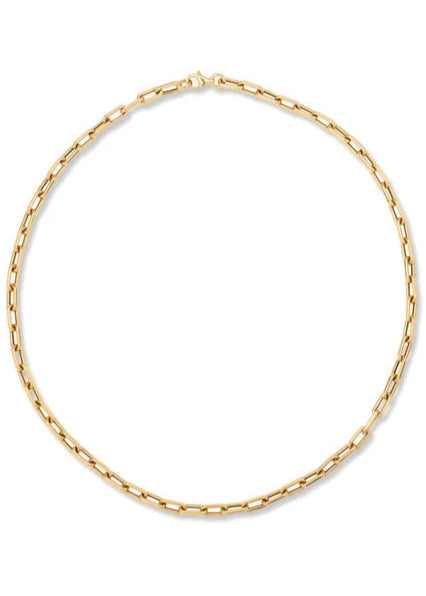 Adina Reyter 4mm Wide 14k Gold Italian Chain Link 16" Necklace
