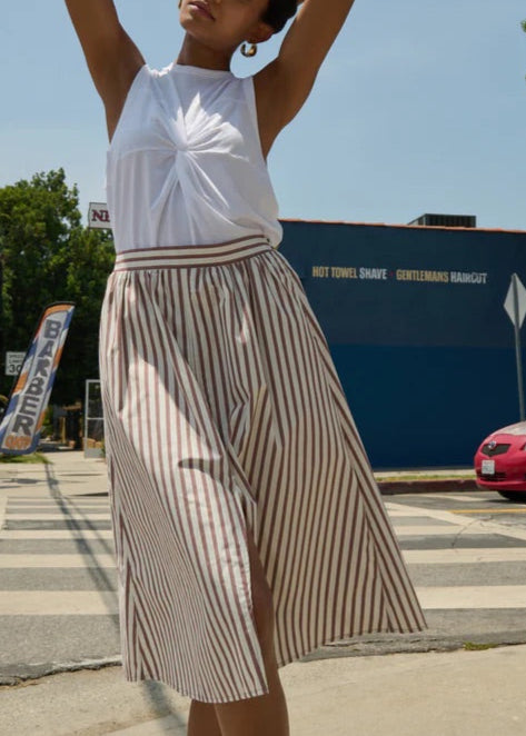 Nation LTD Tatiana Skirt | Sable Stripe