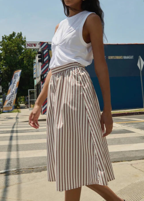 Nation LTD Tatiana Skirt | Sable Stripe