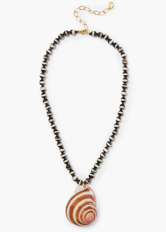 Chan Luu Mollusk Necklace Black Agate