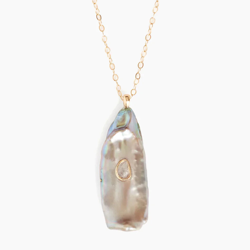 Chan Luu 14k Peacock Pearl Oasis Necklace