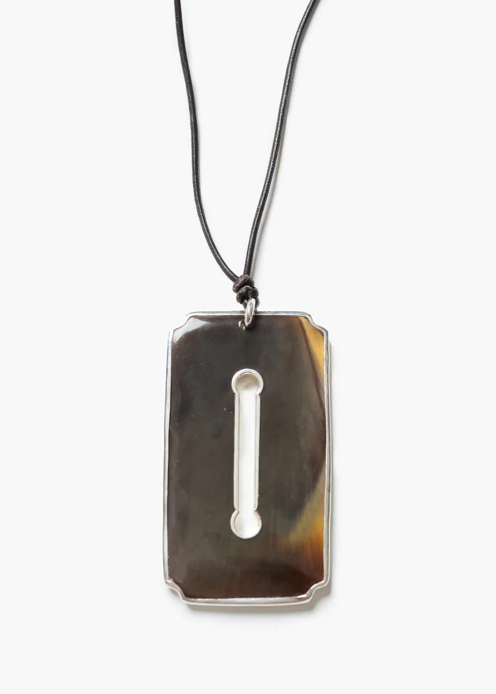 Chan Luu Hall Pass Padlock Necklace Brown