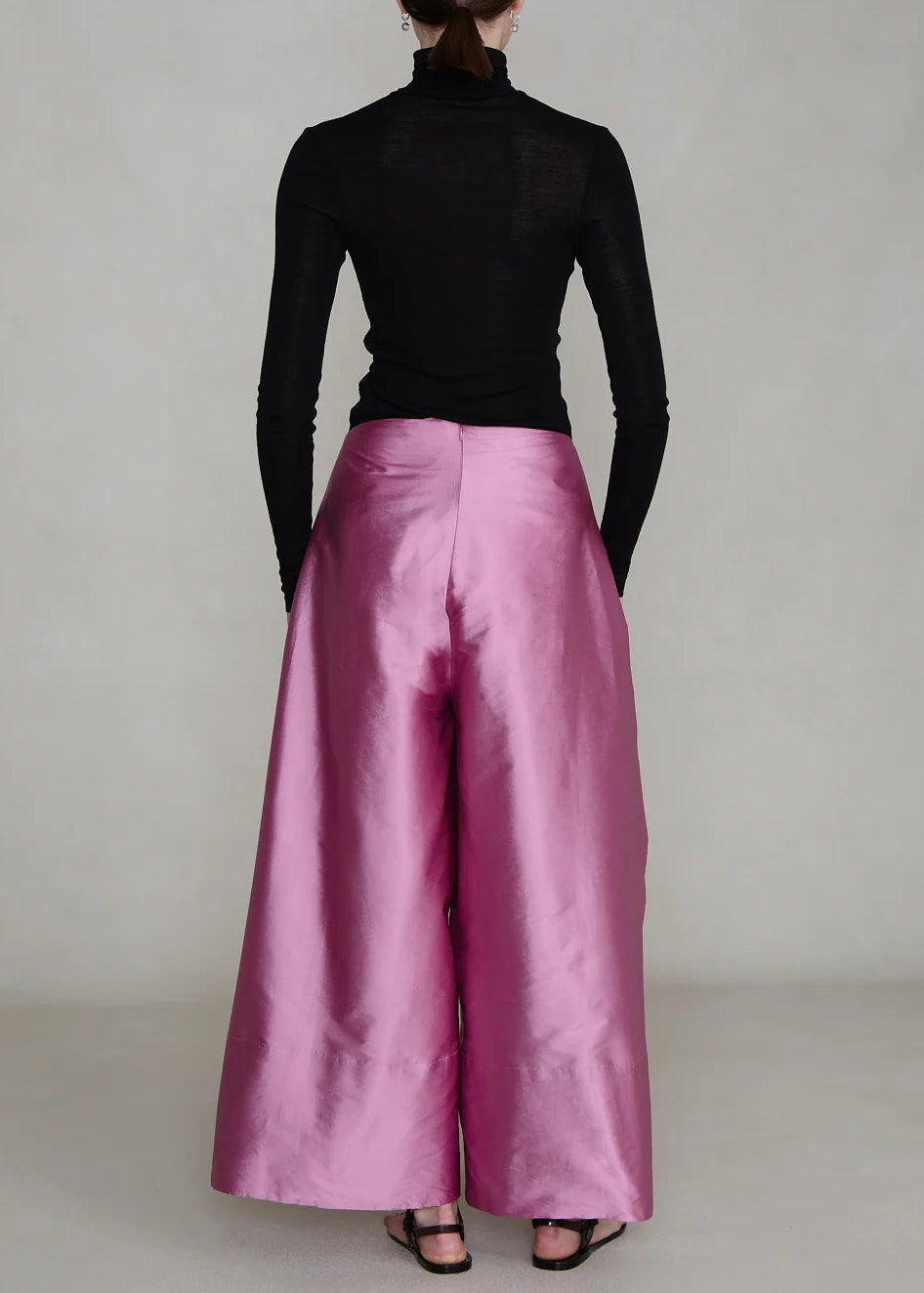 Chan Luu Techno Taffeta Ultra Wide Leg Trouser | Orchid