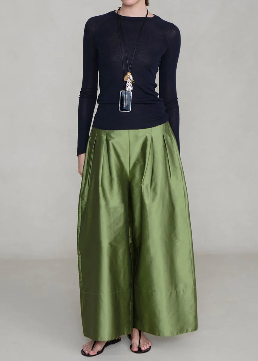 Chan Luu Techno Taffeta Ultra Wide Leg Trouser | Tulip Stem