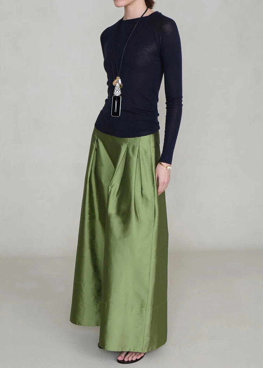 Chan Luu Techno Taffeta Ultra Wide Leg Trouser | Tulip Stem
