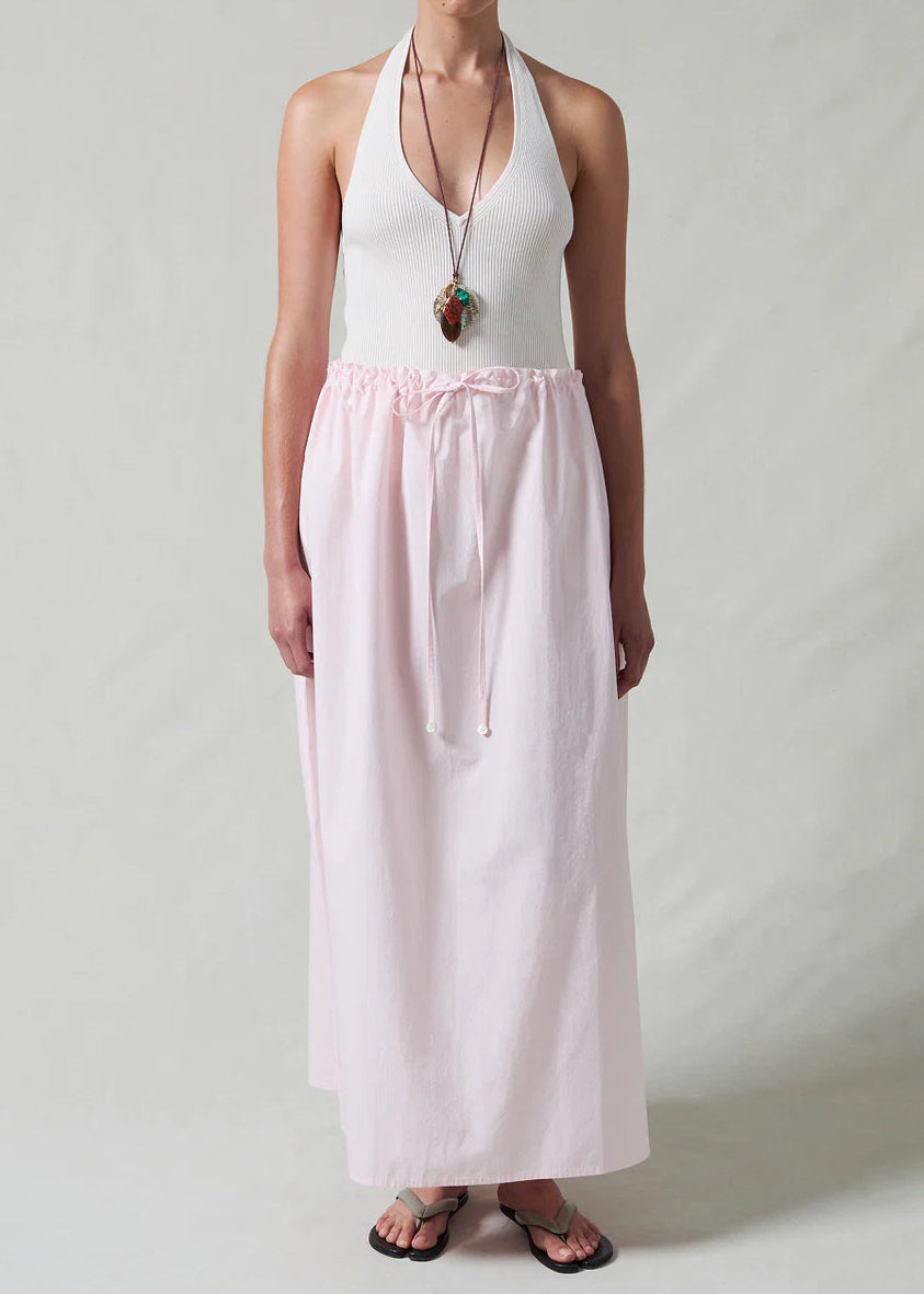 Chan Luu Poplin Column Skirt | Rose Water