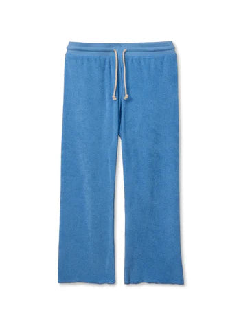 Perfect White Tee Eliana Loop Terry Capri Pant | Pacific Blue