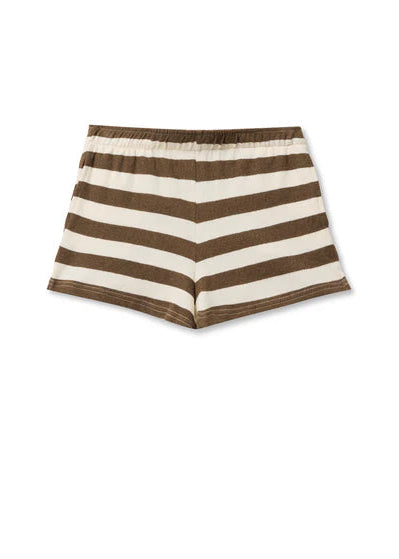 Perfect White Tee Liz Striped Brushed Rugby Shorts