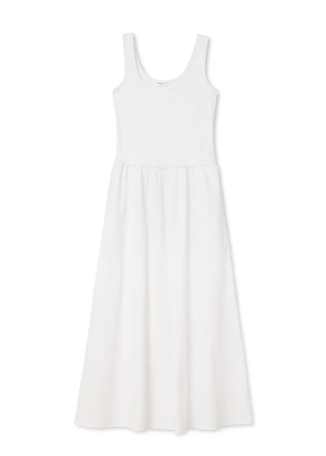 Perfect White Tee Fabiola Poplin Tank Dress | White