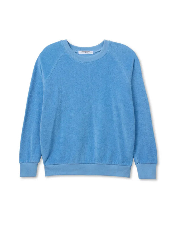 Perfect White Tee Saylor Loop Terry Sweatshirt | Pacific Blue