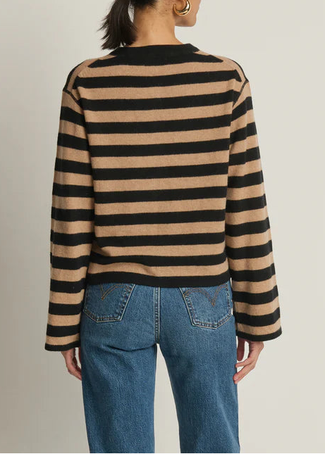 Nation LTD Rosetta Cardigan | Rugby Cocoa Stripe