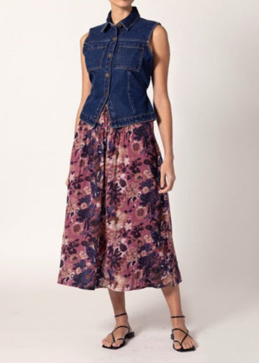 Cleobella Radha Ankle Skirt | Bergamo Print