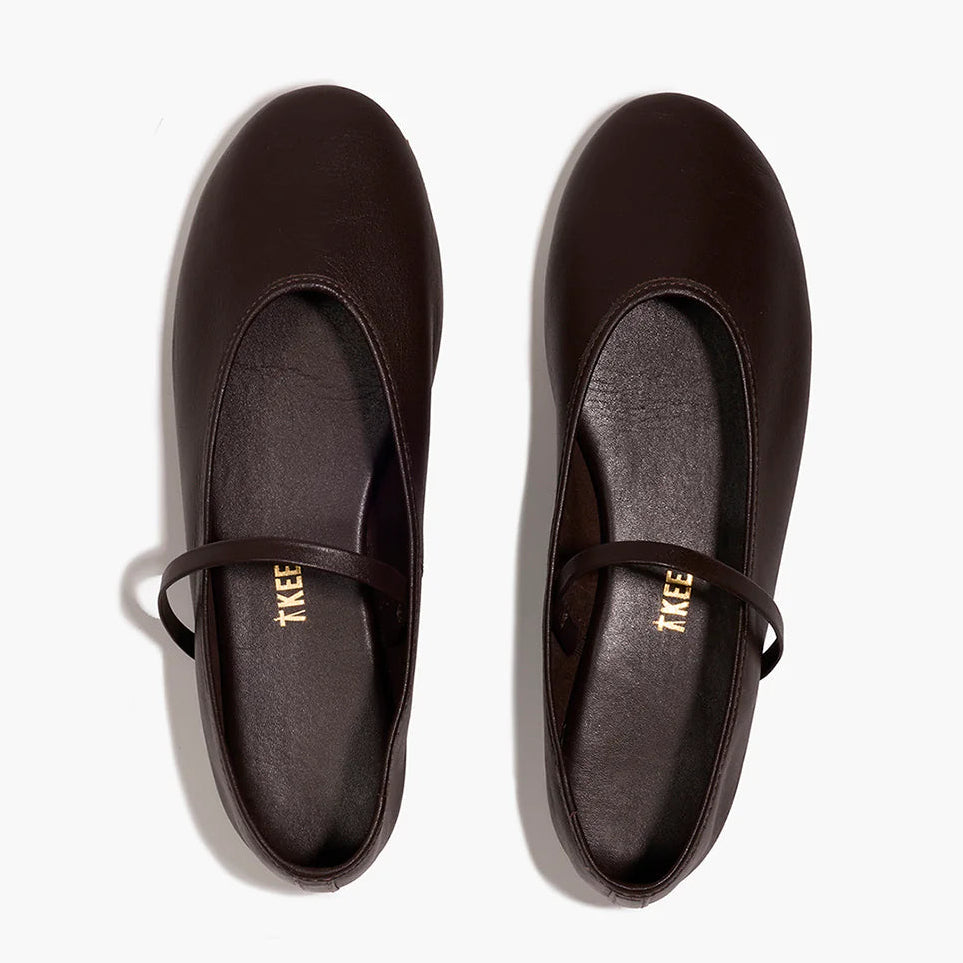 TKEES Reese Ballet Flat | Rich Brown