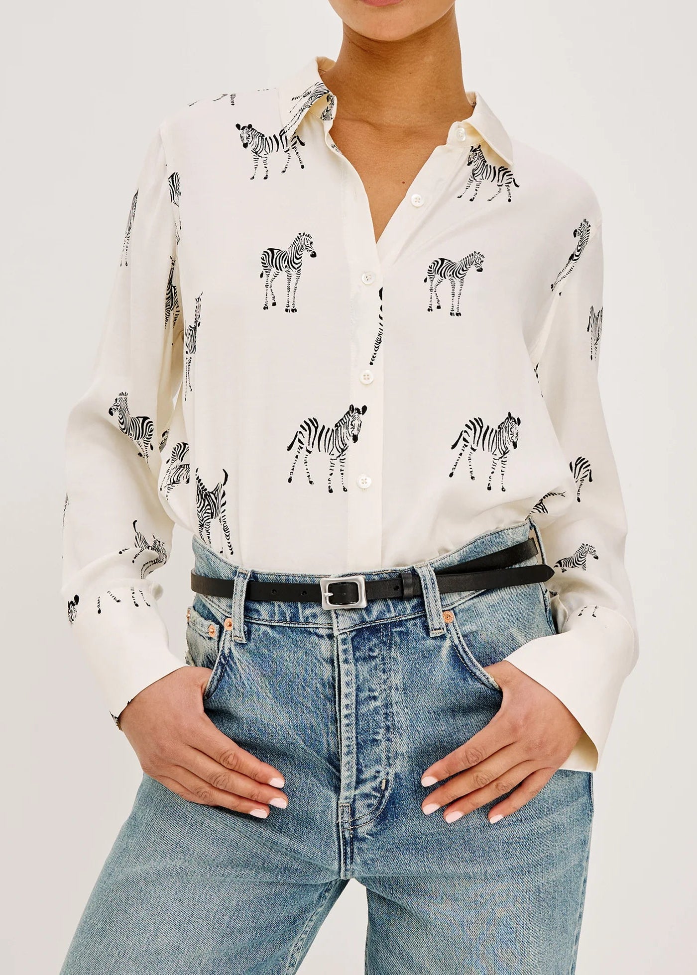 Rails Saige Shirt | Ivory Zebra