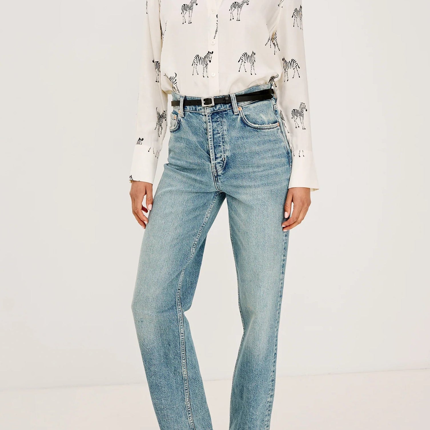 Rails Saige Shirt | Ivory Zebra