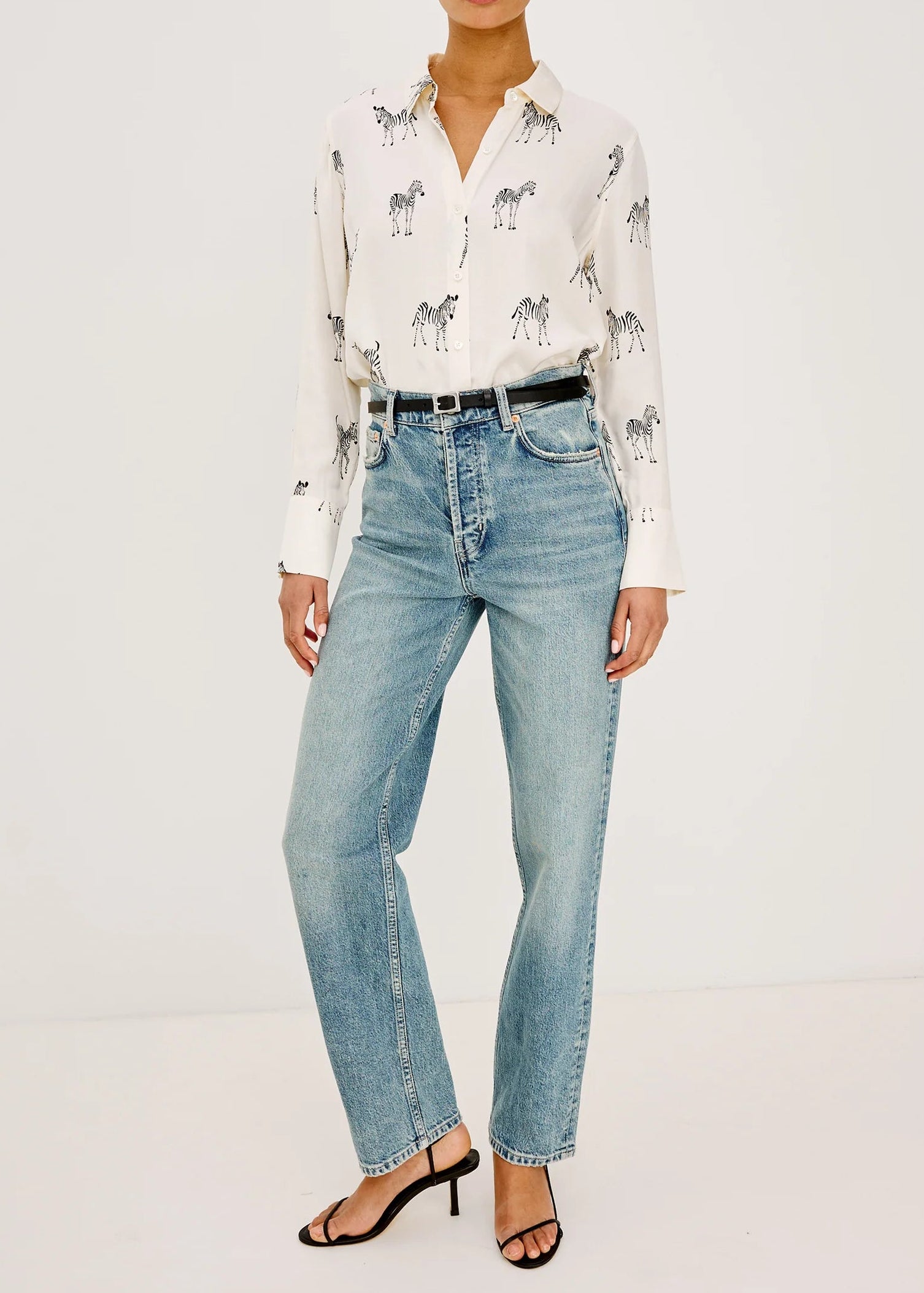 Rails Saige Shirt | Ivory Zebra