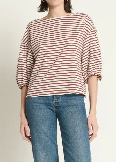 Nation LTD Sandra Boatneck Top | Sable Stripe