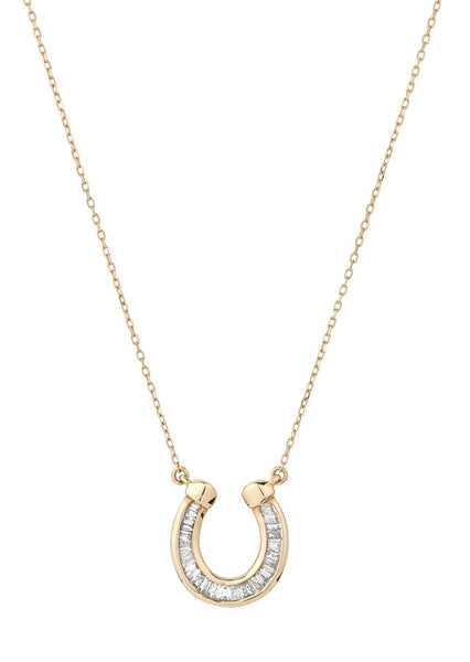 Baguette Horseshoe Necklace