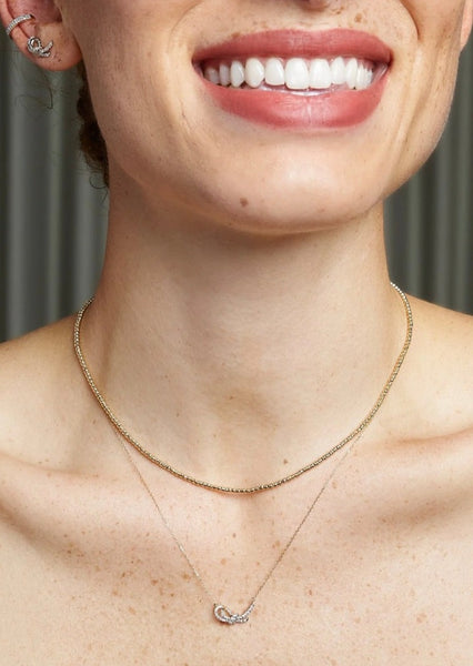 Gold Bead Chain Necklace