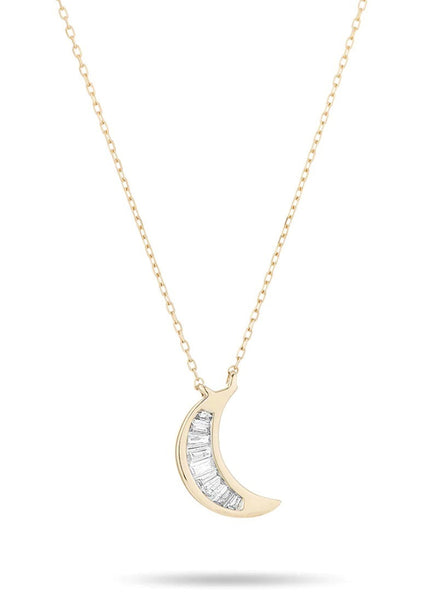 Baguette Moon Necklace